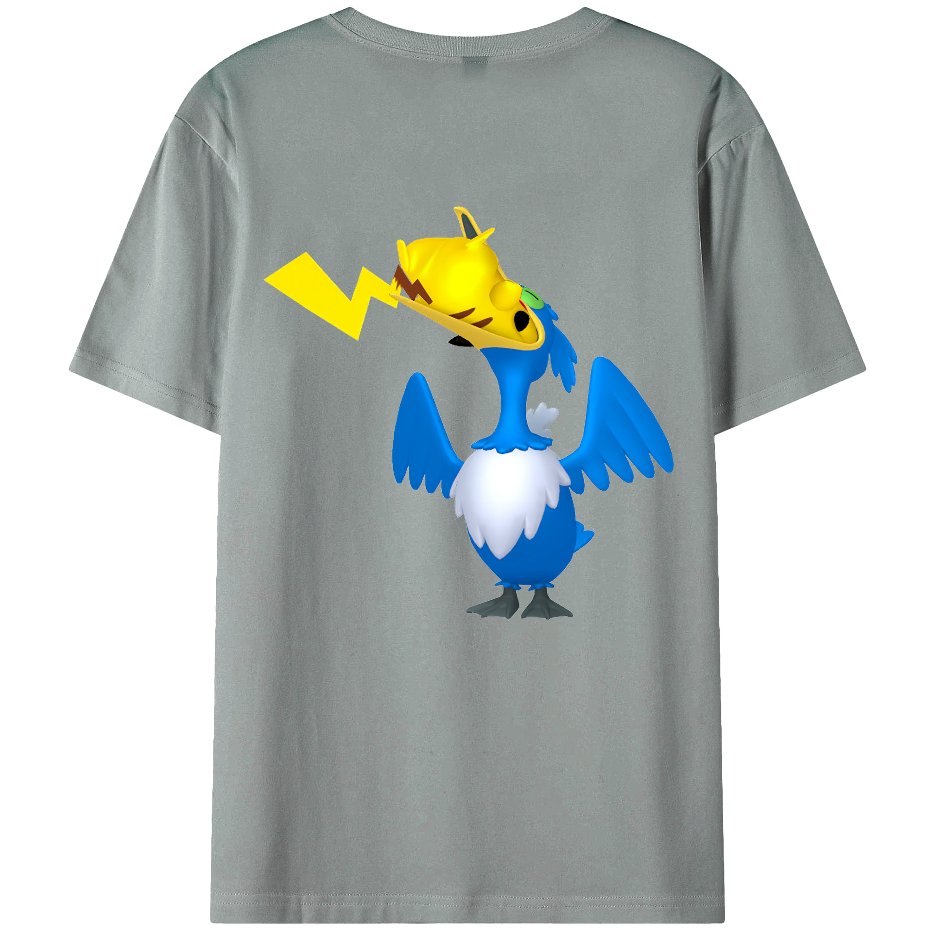 （画像用） ポケットモンスター Pokémon 綿100％ メンズ半袖Tシャツ（バックプリント） 通気性